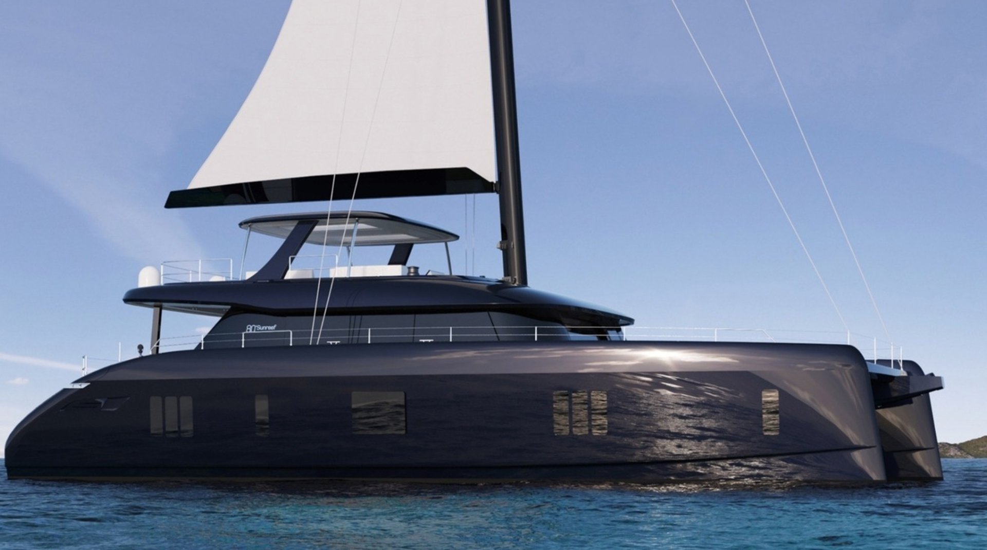 Sunreef 80 luxury catamaran sailing near Saint-Barth&eacute;lemy
